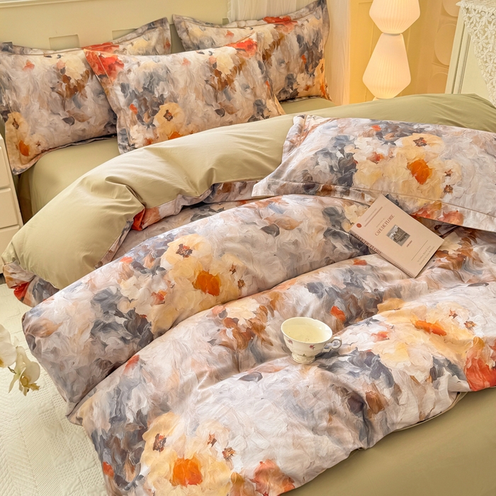 91家纺网 家纺一手货源 找家纺 （总）红日子纺织品 2025新款全棉纯棉数码印花四件套