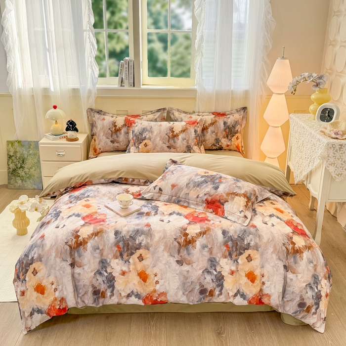 91家纺网 家纺一手货源 找家纺 （总）红日子纺织品 2025新款全棉纯棉数码印花四件套