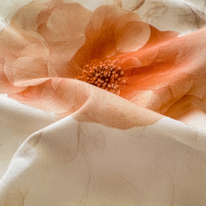 91家纺网 家纺一手货源 找家纺 红日子纺织品 2025新款全棉纯棉数码印花四件套 茶山露水-桔