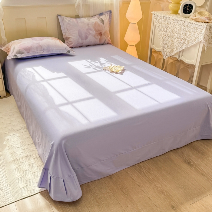 91家纺网 家纺一手货源 找家纺 红日子纺织品 2025新款全棉纯棉数码印花四件套 美尼尔-粉