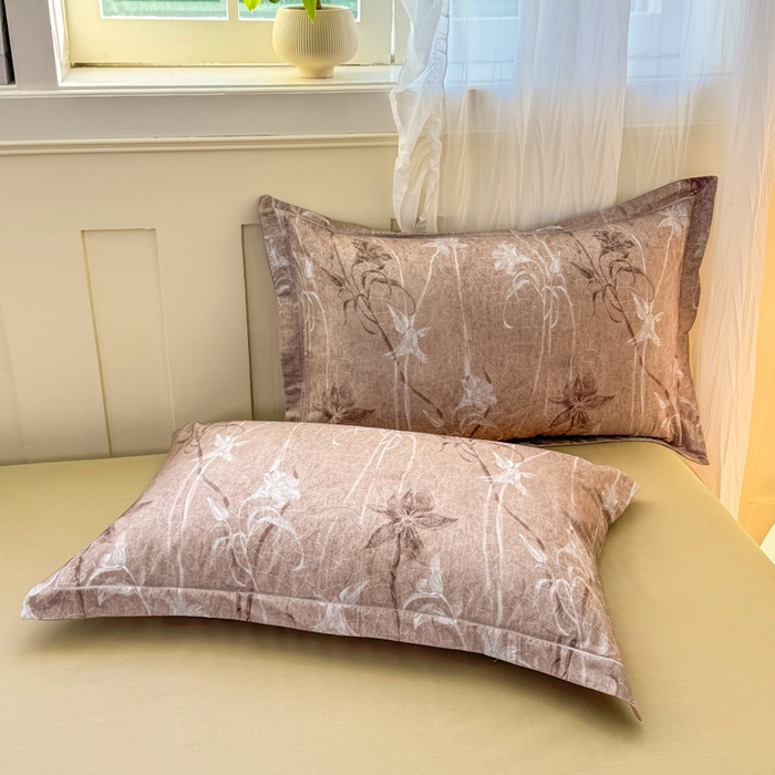 91家纺网 家纺一手货源 找家纺 红日子纺织品 2025新款全棉纯棉数码印花四件套 秋日盛情-黄