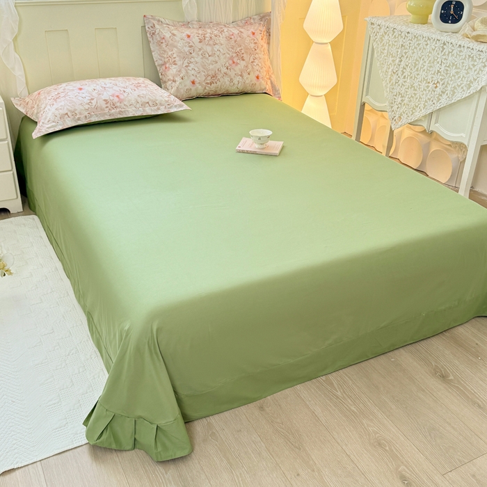 91家纺网 家纺一手货源 找家纺 红日子纺织品 2025新款全棉纯棉数码印花四件套 日落花雨-灰