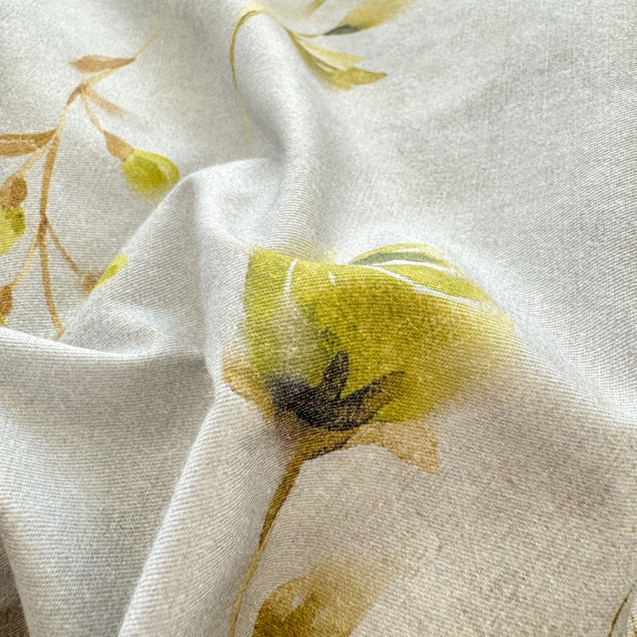 91家纺网 家纺一手货源 找家纺 红日子纺织品 2025新款全棉纯棉数码印花四件套 秀雅佳人-灰