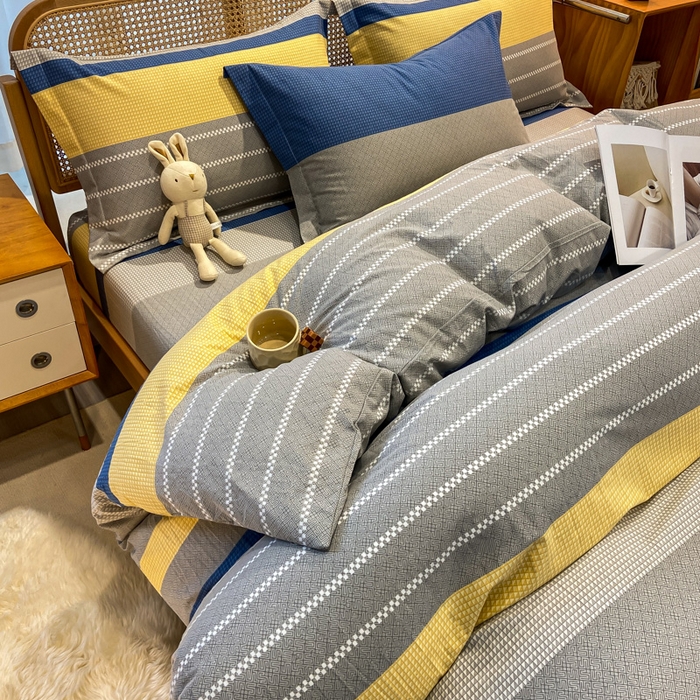 91家纺网 家纺一手货源 找家纺 丝芙妮家居（原乐视家纺） 2025新款全棉磨毛多规格单品套件系列-四件套波利亚