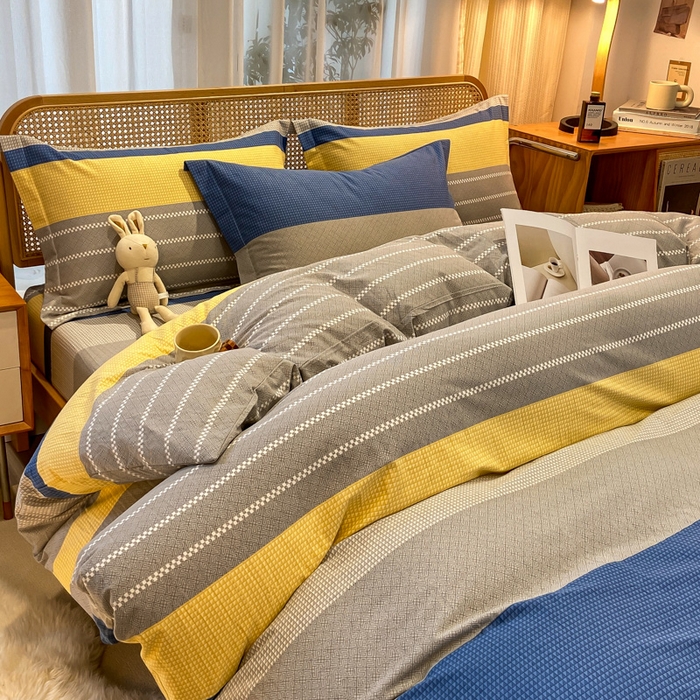 91家纺网 家纺一手货源 找家纺 丝芙妮家居（原乐视家纺） 2025新款全棉磨毛多规格单品套件系列-四件套波利亚