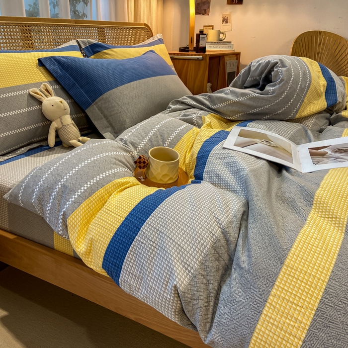 91家纺网 家纺一手货源 找家纺 丝芙妮家居（原乐视家纺） 2025新款全棉磨毛多规格单品套件系列-四件套波利亚