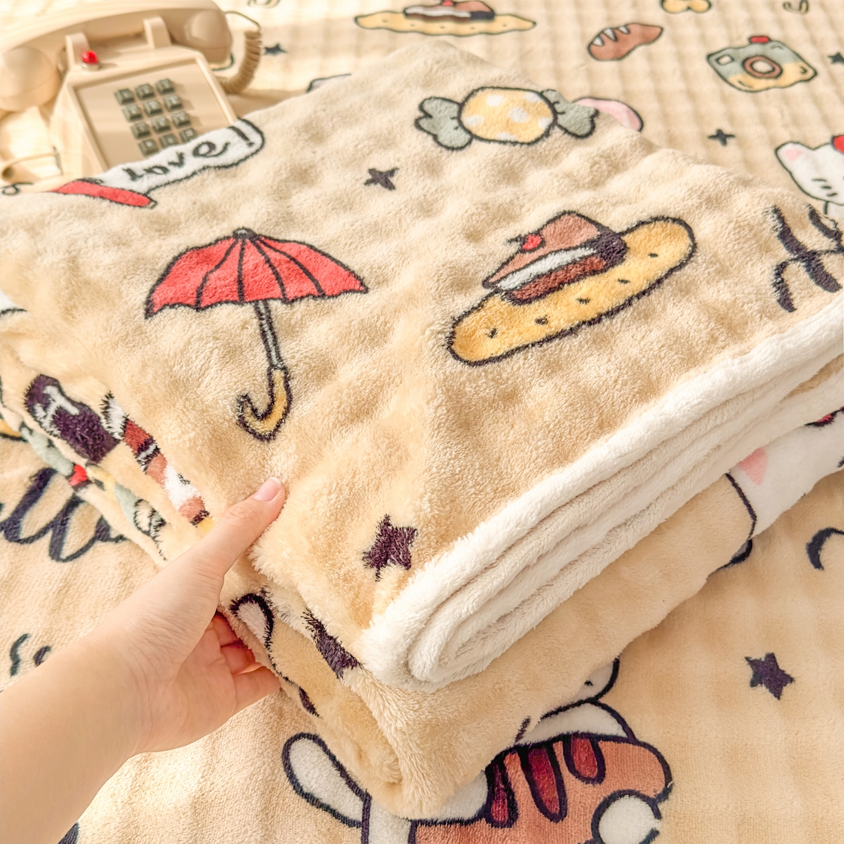 91家纺网 家纺一手货源 找家纺 丝芙妮家居（原乐视家纺） 2025新款A类牛奶泡泡绒印花单品床单 可爱颂