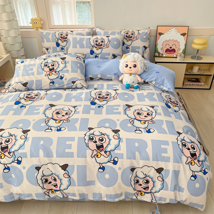 91家纺网 家纺一手货源 找家纺 （总）金鑫汇家纺 2025新款喜羊羊与灰太狼全棉四件套