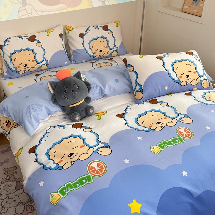 91家纺网 家纺一手货源 找家纺 （总）金鑫汇家纺 2025新款喜羊羊与灰太狼全棉四件套