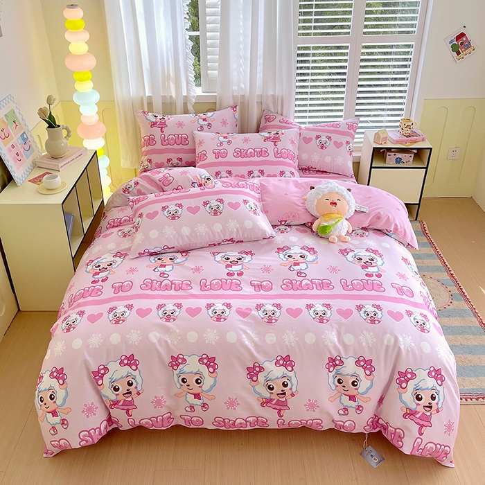 91家纺网 家纺一手货源 找家纺 （总）金鑫汇家纺 2025新款喜羊羊与灰太狼全棉四件套