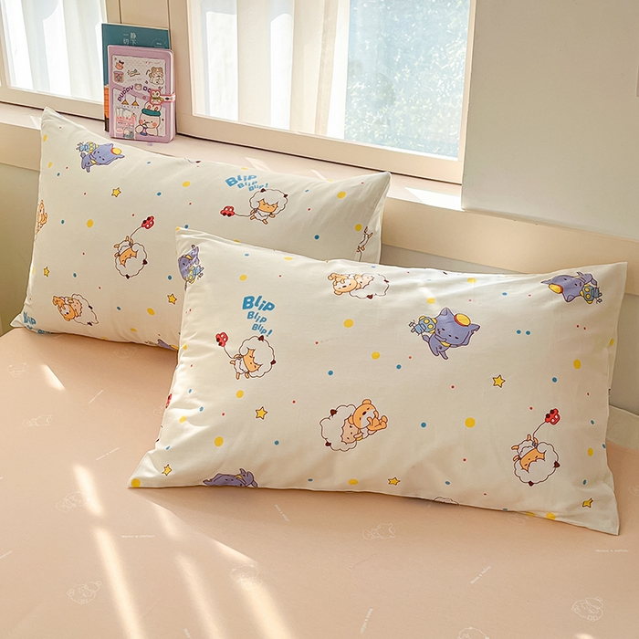 91家纺网 家纺一手货源 找家纺 金鑫汇家纺 2025新款喜羊羊与灰太狼全棉四件套 困困小狼羊