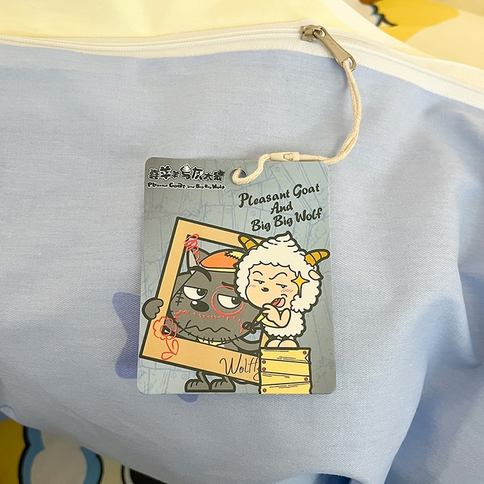 91家纺网 家纺一手货源 找家纺 金鑫汇家纺 2025新款喜羊羊与灰太狼全棉四件套 狼羊童话梦