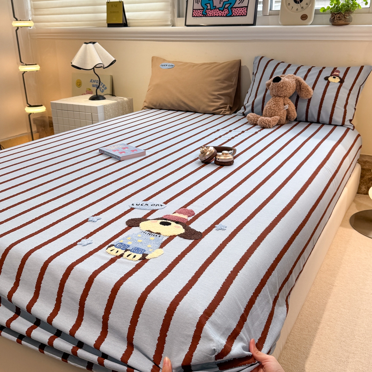 91家纺网 家纺一手货源 找家纺 （总）珺柔家纺 2025新款磨毛毛巾绣床笠