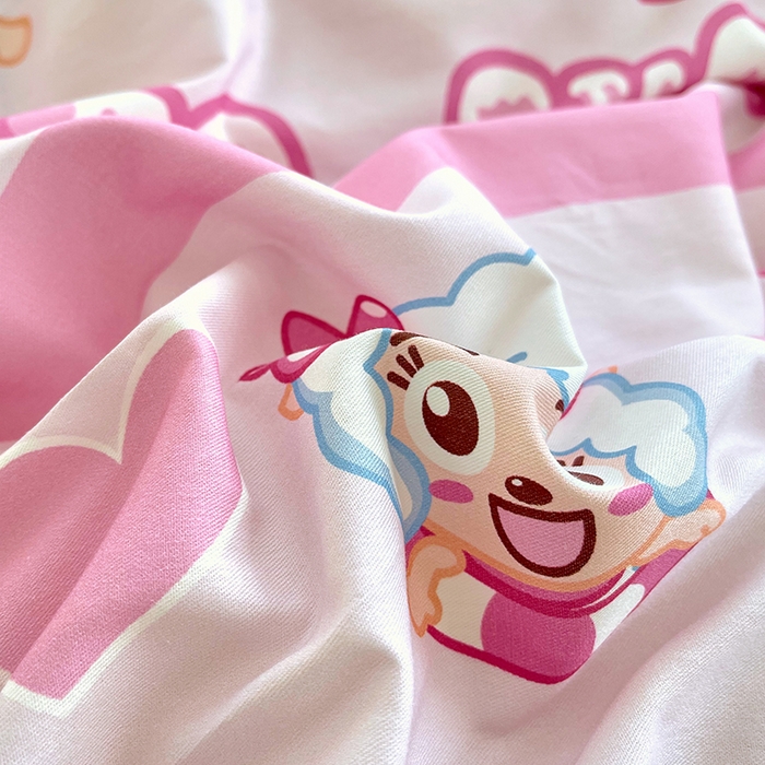 91家纺网 家纺一手货源 找家纺 金鑫汇家纺 2025新款喜羊羊与灰太狼全棉四件套 滑冰美羊羊