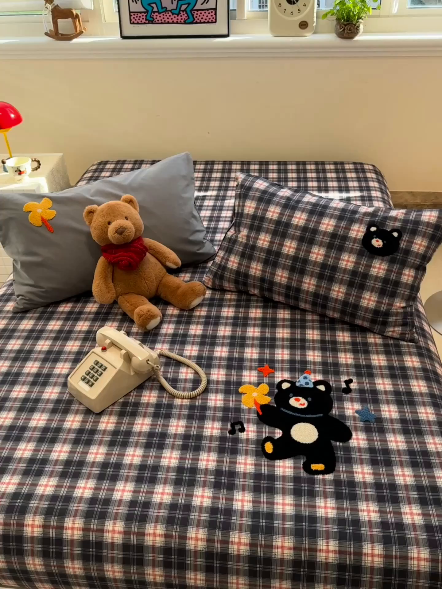 91家纺网 家纺一手货源 找家纺 珺柔家纺 2025新款磨毛毛巾绣床笠 风车小熊