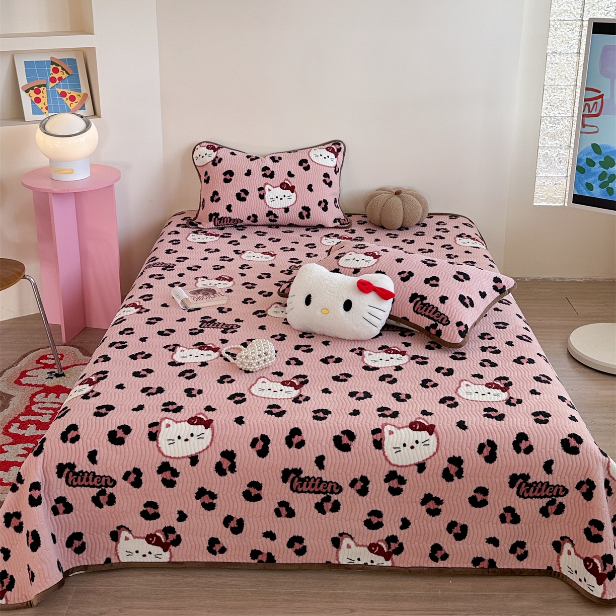 91家纺网 家纺一手货源 找家纺 （总）暖生活 2025新款高克重牛奶绒床盖三件套