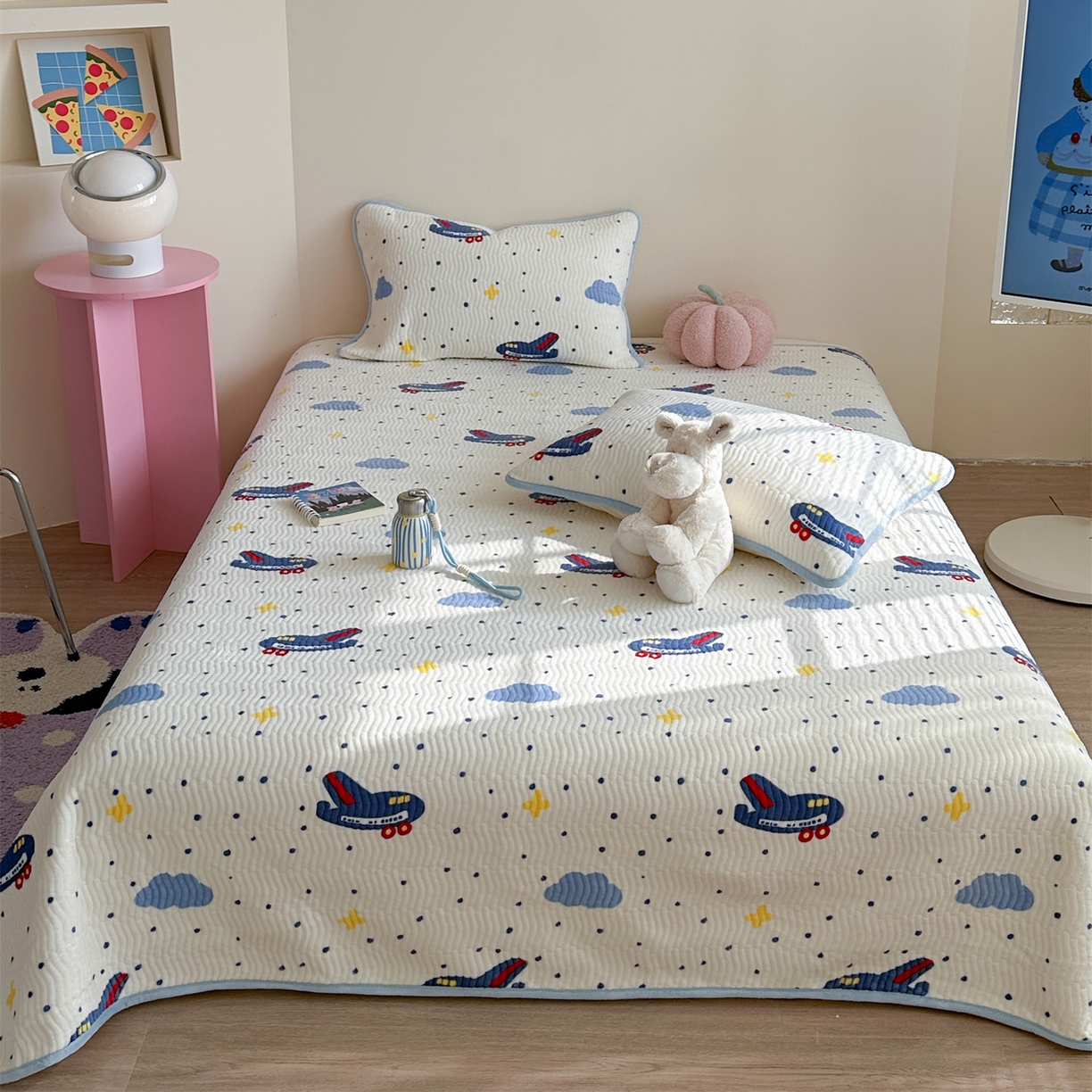 91家纺网 家纺一手货源 找家纺 （总）暖生活 2025新款高克重牛奶绒床盖三件套