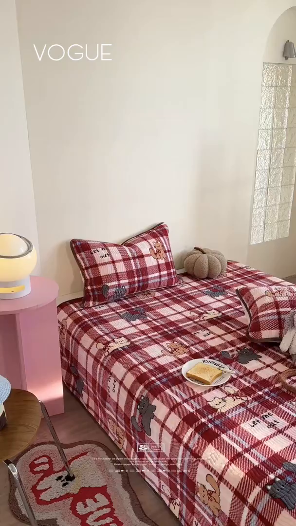 91家纺网 家纺一手货源 找家纺 暖生活 2025新款高克重牛奶绒床盖三件套 圣诞小咪