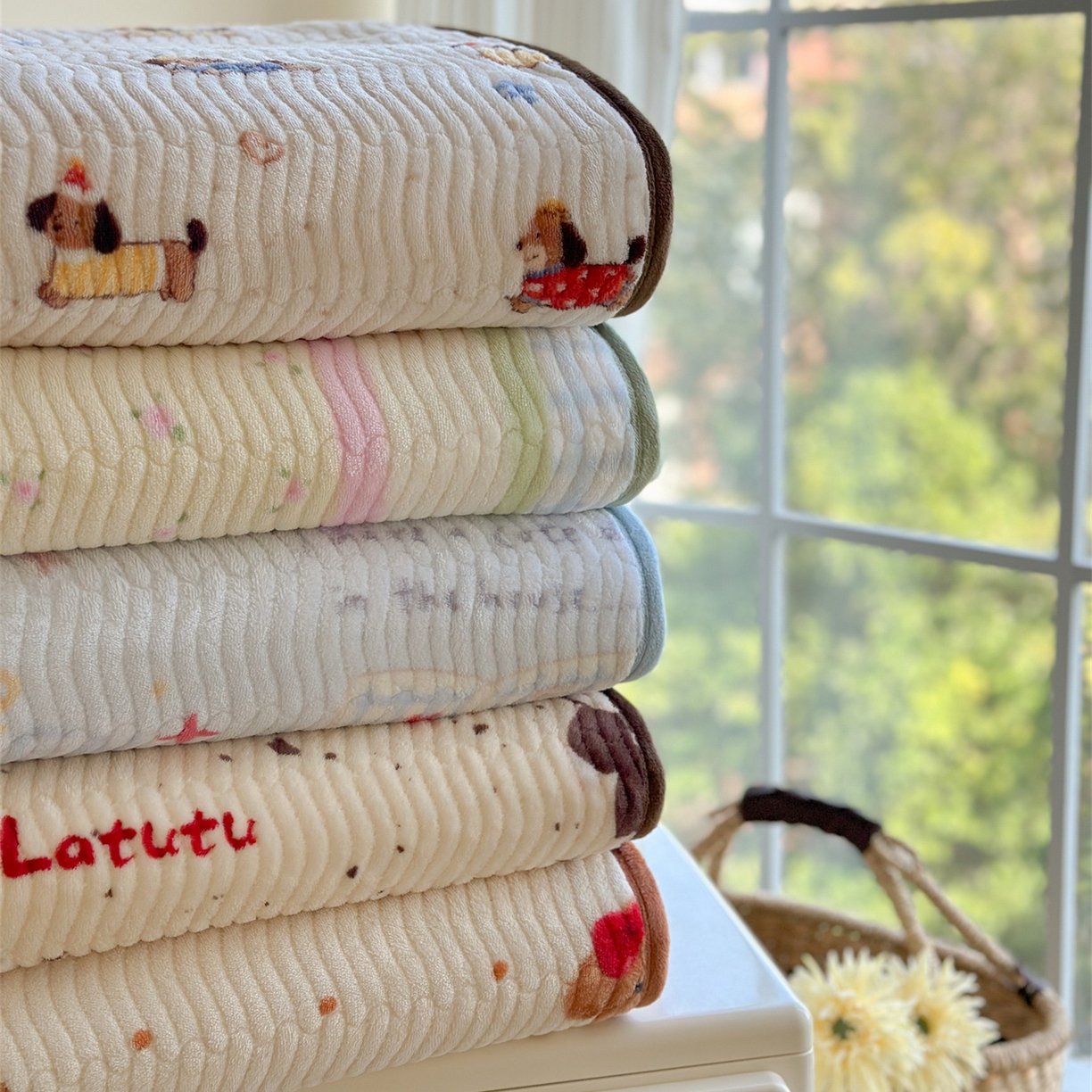 91家纺网 家纺一手货源 找家纺 暖生活 2025新款高克重牛奶绒床盖三件套 组合