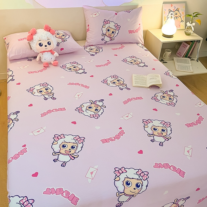 91家纺网 家纺一手货源 找家纺 （总）金鑫汇家纺 2025新款喜羊羊与灰太狼全棉单品床笠