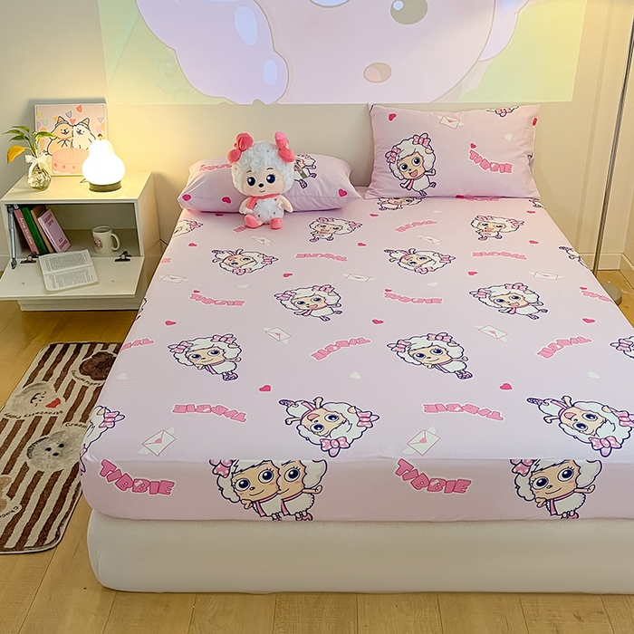 91家纺网 家纺一手货源 找家纺 （总）金鑫汇家纺 2025新款喜羊羊与灰太狼全棉单品床笠