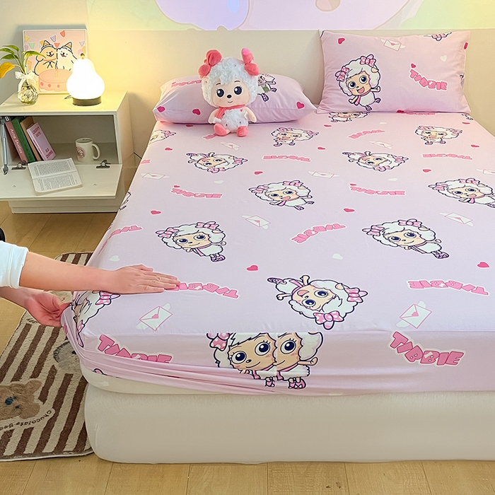 91家纺网 家纺一手货源 找家纺 （总）金鑫汇家纺 2025新款喜羊羊与灰太狼全棉单品床笠