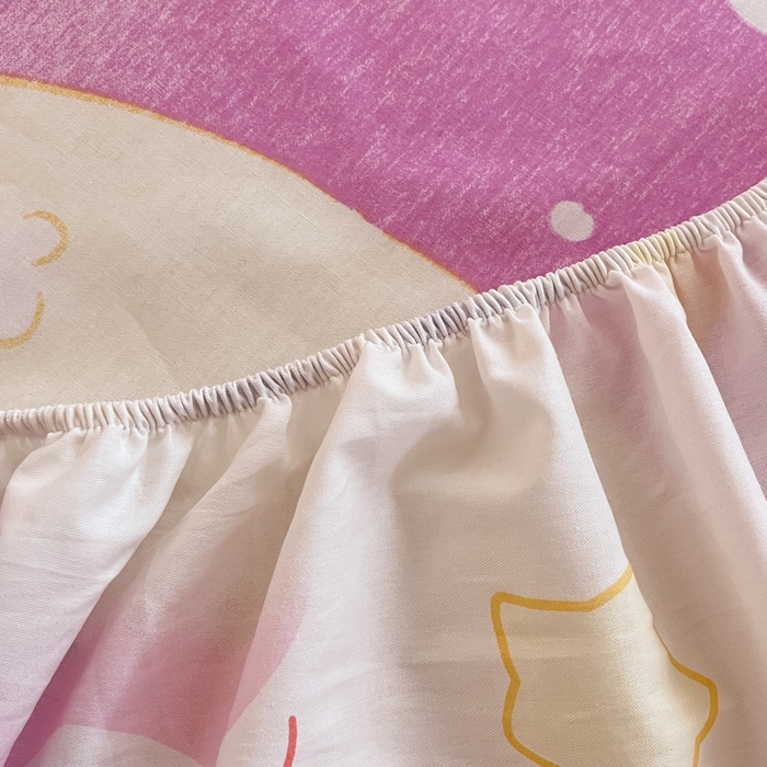 91家纺网 家纺一手货源 找家纺 金鑫汇家纺 2025新款喜羊羊与灰太狼全棉单品床笠 月光精灵