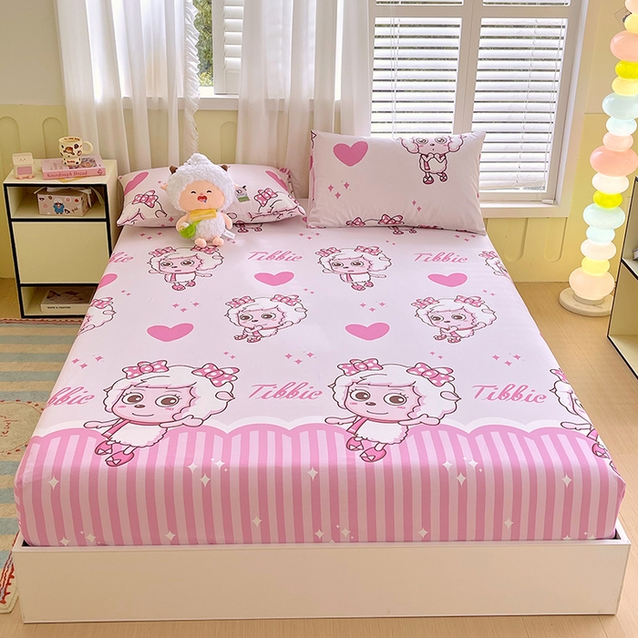 金鑫汇家纺 2025新款喜羊羊与灰太狼全棉单品床笠 时尚美羊羊