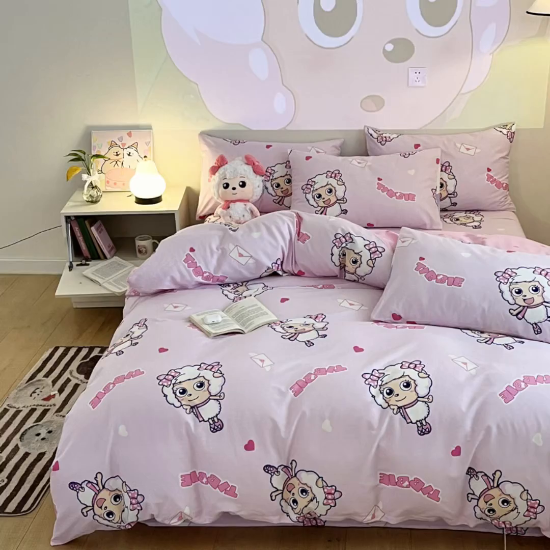 91家纺网 家纺一手货源 找家纺 （总）金鑫汇家纺 2025新款喜羊羊与灰太狼全棉单品被套