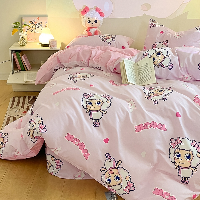 91家纺网 家纺一手货源 找家纺 （总）金鑫汇家纺 2025新款喜羊羊与灰太狼全棉单品被套