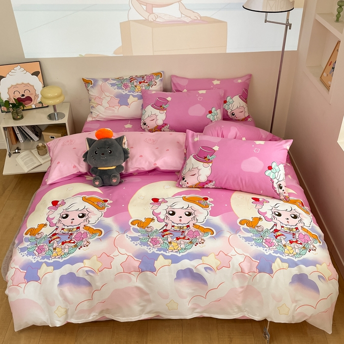 91家纺网 家纺一手货源 找家纺 （总）金鑫汇家纺 2025新款喜羊羊与灰太狼全棉单品被套