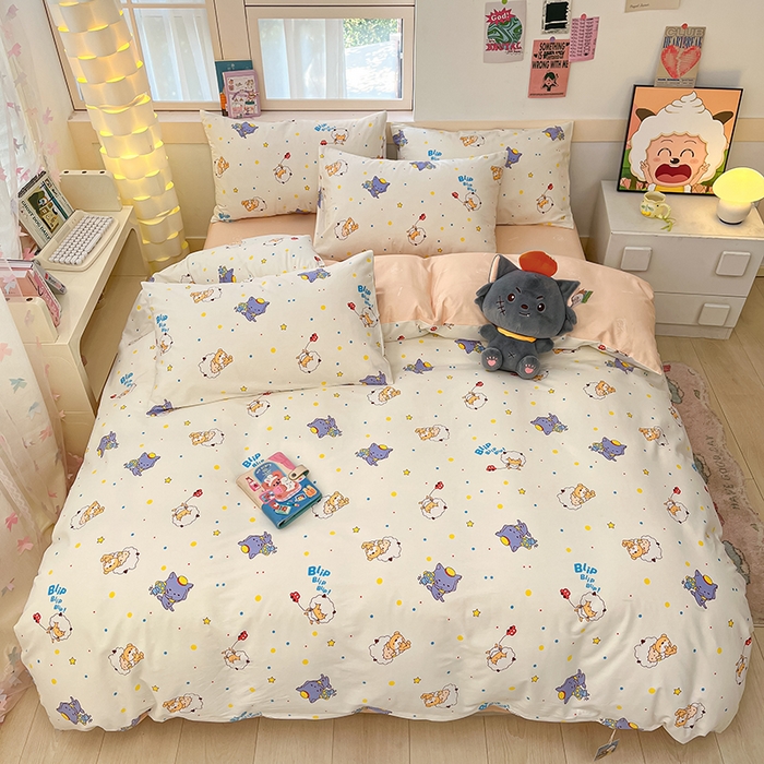 金鑫汇家纺 2025新款喜羊羊与灰太狼全棉单品被套 困困小狼羊