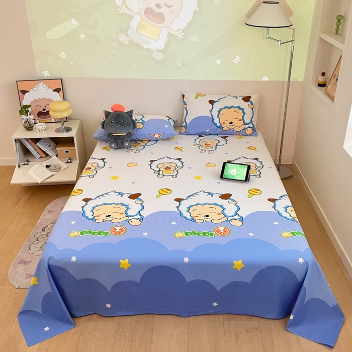 91家纺网 家纺一手货源 找家纺 （总）金鑫汇家纺 2025新款喜羊羊与灰太狼全棉单品床单