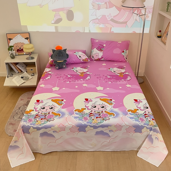 91家纺网 家纺一手货源 找家纺 （总）金鑫汇家纺 2025新款喜羊羊与灰太狼全棉单品床单