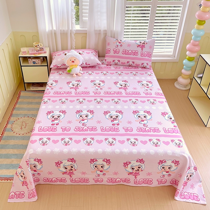 91家纺网 家纺一手货源 找家纺 （总）金鑫汇家纺 2025新款喜羊羊与灰太狼全棉单品床单