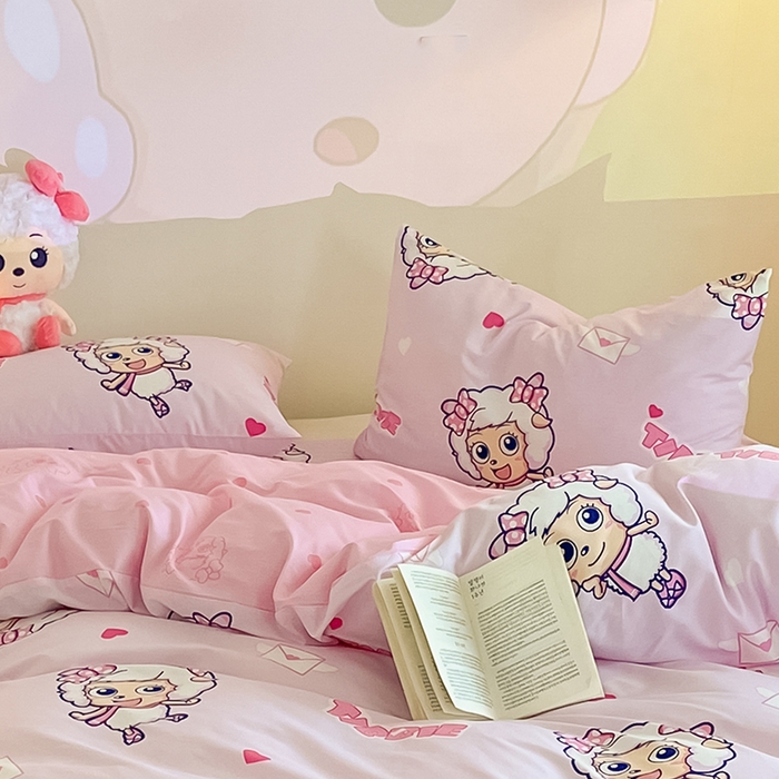 91家纺网 家纺一手货源 找家纺 （总）金鑫汇家纺 2025新款喜羊羊与灰太狼全棉单品枕套