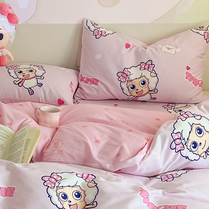 91家纺网 家纺一手货源 找家纺 （总）金鑫汇家纺 2025新款喜羊羊与灰太狼全棉单品枕套