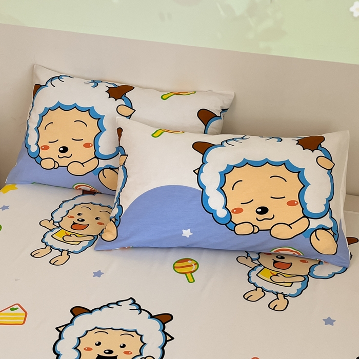 91家纺网 家纺一手货源 找家纺 （总）金鑫汇家纺 2025新款喜羊羊与灰太狼全棉单品枕套