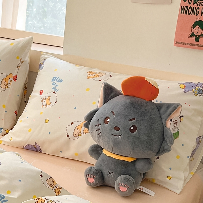 金鑫汇家纺 2025新款喜羊羊与灰太狼全棉单品枕套 困困小狼羊