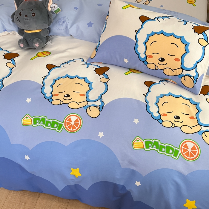 91家纺网 家纺一手货源 找家纺 金鑫汇家纺 2025新款喜羊羊与灰太狼全棉单品枕套 懒懒大王