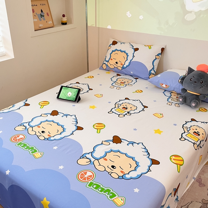 91家纺网 家纺一手货源 找家纺 金鑫汇家纺 2025新款喜羊羊与灰太狼全棉单品枕套 懒懒大王