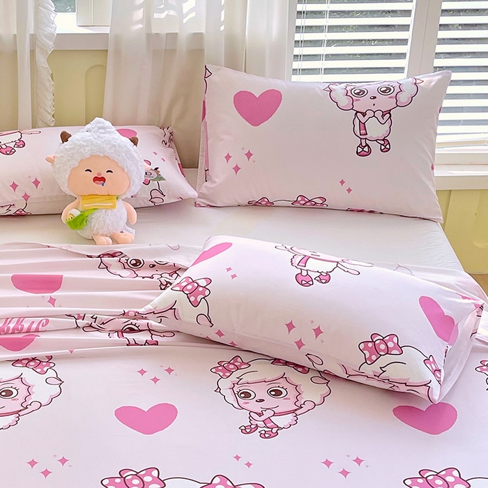 91家纺网 家纺一手货源 找家纺 金鑫汇家纺 2025新款喜羊羊与灰太狼全棉单品枕套 时尚美羊羊