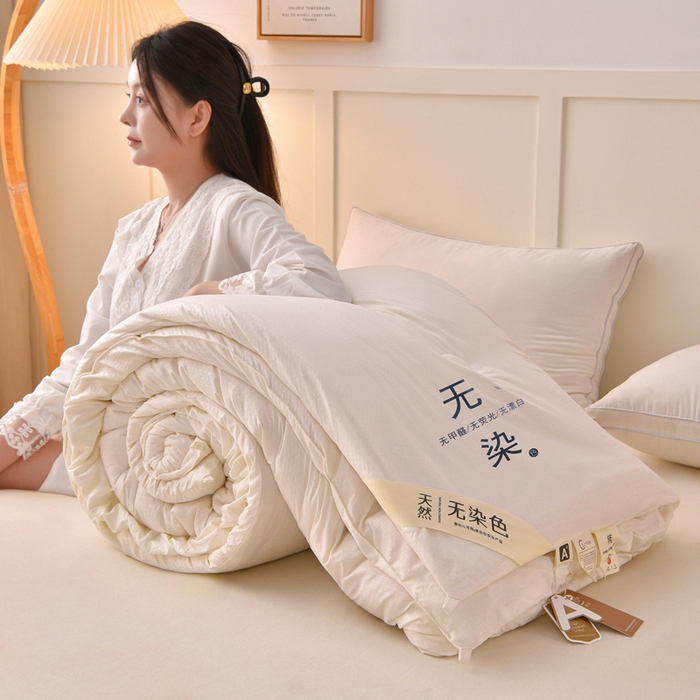 91家纺网 家纺一手货源 找家纺 苏迪网销供货 2025新款A类无染原棉冬被被子被芯 白色