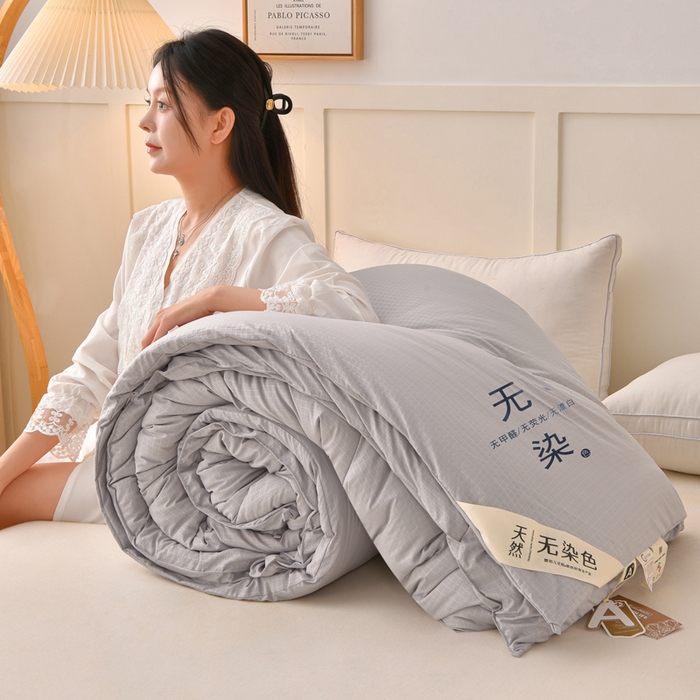 91家纺网 家纺一手货源 找家纺 苏迪网销供货 2025新款A类无染原棉冬被被子被芯 灰色