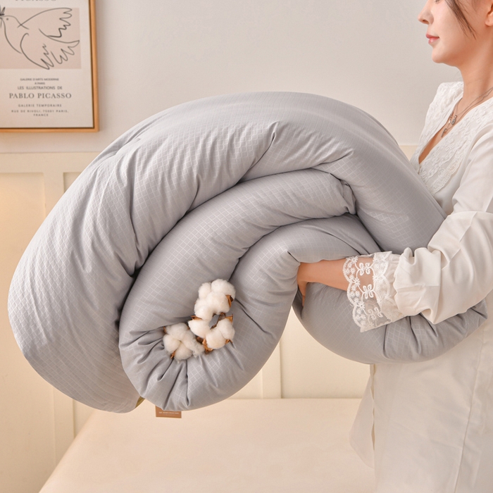 91家纺网 家纺一手货源 找家纺 苏迪网销供货 2025新款A类无染原棉冬被被子被芯 灰色