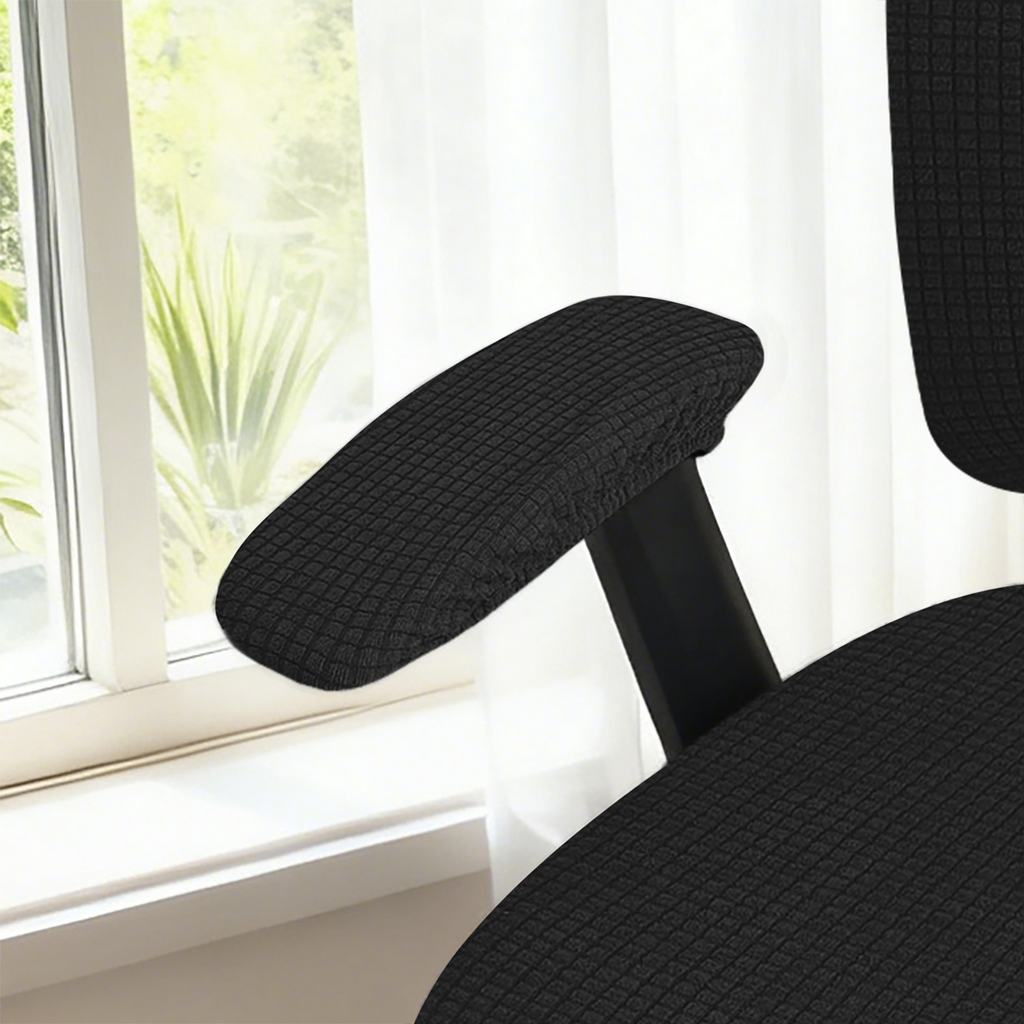 91家纺网 家纺一手货源 找家纺 （总）壹零特色家纺 2025新款弹力针织办公椅套配件扶手套--短款一对