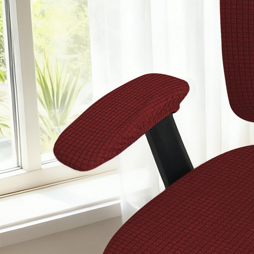 91家纺网 家纺一手货源 找家纺 （总）壹零特色家纺 2025新款弹力针织办公椅套配件扶手套--短款一对