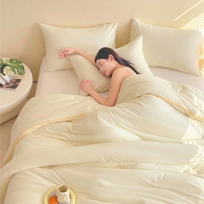 91家纺网 家纺一手货源 找家纺 （总）佰亿莱 2025新款亲肤超柔云朵棉牛奶大豆被子被芯