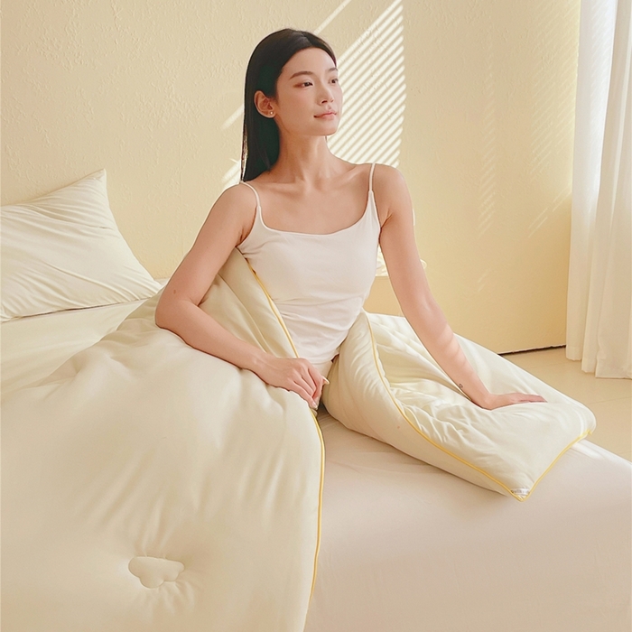 91家纺网 家纺一手货源 找家纺 （总）佰亿莱 2025新款亲肤超柔云朵棉牛奶大豆被子被芯