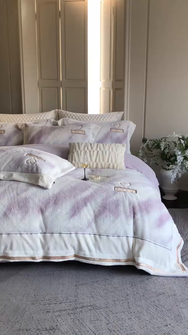 91家纺网 家纺一手货源 找家纺 （总）馨蕊家居 2025新款秋冬法式高奢雪貂绒系列-绒云初（会员-10）控价388/408